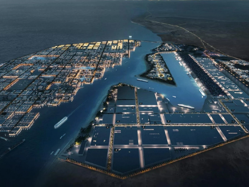 THE FLOATING ISLAND OF OXAGON, A PART OF SAUDI ARABIA’S NEOM MEGA CITY PROJECT