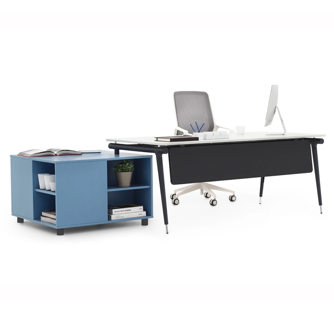 BRIDGE BOX 3L ara yönetici masası, ofis kurulumu